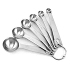 Stocked Stainless Steel Measuring Spoons Stackle 6pcs Stainless Steel Measuring Spoons