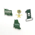 FREE MOLD best selling items saudi arabia national emblem logo magnetic brooch pin