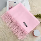 Hot sale multicolor women winter warm wool scarves long shawl cashmere scarf with tassel