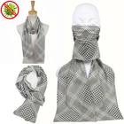 Silk Satin Luxury Edge Band Head Wraps Designer Women Hair Scarf