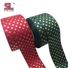 Polka Dot Polyester Printed Grosgrain Ribbon Decoration