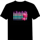 Super Quality New Design Iron Man LED T-Shirt EL T shirts 6 Designs for Party Using Led t-shirt