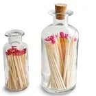 Hot sale Long Sticks Colored Tip Matches in Glass Bottle