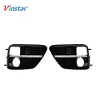 Vinstar 2Pcs WRX White LED High Power DOT SAE Approved Daytime Running Light Fit for Subaru