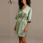 Blank Luxury Silk Satin Robe For Wedding Party Bridesmaid Plus Size Robe