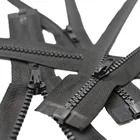 Wholesale open-end 5# plastic zippers separable zip special resin big square teeth zip for Down jacket/Cotton