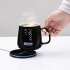 New technology constant warmer mug cup qi portable wireless charger fast charging