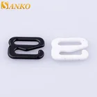 Classic metal black bra ring adjuster bra swimwear accessories slides and bra hooks