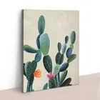 Modern Hand Painted Framed Green Plant Hanging Wall Art Canvas Painting For Home Decor
