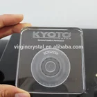 3D laser engraved crystal cube block clear glass paperweight customized