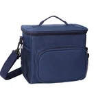Ready to Ship Large Bulk Blue Color Freezable Fruit&Drinks Grocery Nylon Insulated Thermal Wine&Beer Cooler Bag With Strip