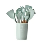 Cooking Utensils Wooden Silicone Kitchen Utensils Set Spoon Spatula