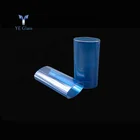 borosilicate colored blue oval glass lamp shade