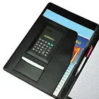 luxury trifold a4 size pu leather business portfolio file folder with card pockets