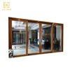 Custom antique floor to ceiling wooden glass doors aluminum 4 panel sliding main door design for kerala house entrance