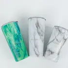 Air transfer design marble custom double wall stainless steel vacuum insulated tumbler