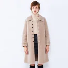 Wholesale Women Winter Long lapel Teddy Bear Coat Sheep Wool Fur Coat Teddy Jacket with low MOQ
