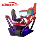 VR racing simulator 9D driving game machine equipment 3 Screen 6 DOF high quality virtual reality vr car simulator