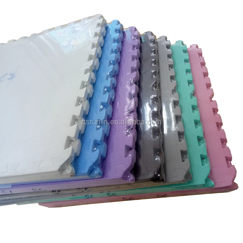 สีทึบวัสดุ EVA ประสานเสื่อชั้นยิมเสื่อทาทามิสำหรับการฝึกร่างกาย 6