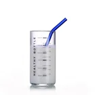 Wholesale glass scale High Borosilicate water glass milk measuring straight juice water cup