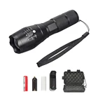 GTYJ5205 Wholesale atttack head convex lens multifunction waterproof rechargeable tactical zoomable led flashlight