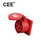 CEE mobile round pin industrial female plug socket 380v 32a