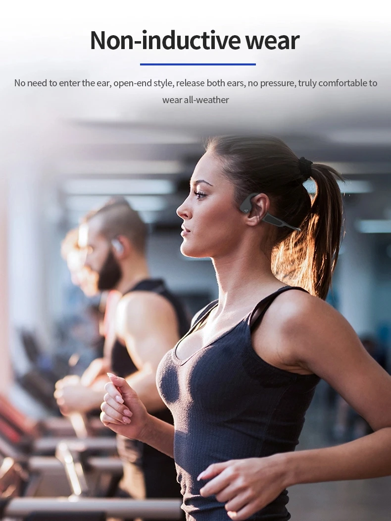 Golden Sky High Quality Wireless Bluetooth Earphone Headset Earbuds Earpiece Men And Women Universal Bone Conduction Earphone - ANKUX.COM