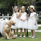 Children Girl Kids Fancy Red flowers Dress Children Clothing Set
