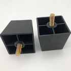 Plastic Furniture Best Selling Promotional Price Black 50mm Plastic Furniture Sofa Bed Leg