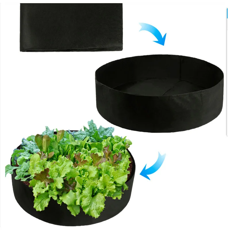 nicht gesponnene 2mm wachsen Taschen ringsum angehobene Garten-Bett-Taschen 1