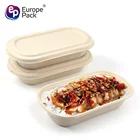 Food Paper Box With Biodegradable Environment Friendly Paper Pulp Takeout Food Box Food Container With Lid