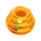 Removable Training exercise 3 level plastic cat interactive roller tracks tower ball toy cat toy