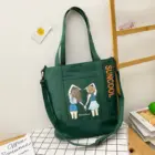 Plain Bags Cotton Newest Design Custom Cartoon Cute Environmental Protection Plain Tote Bags Cotton Canvas