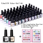 Nail Gel 60Pcs/set UR Sugar UV Gel Nail Polish Set Muti-Colors Soak Off Nail Art Kit UV Gel