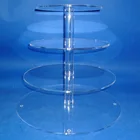 Wholesale 4 Tier Round Acrylic Wedding Dessert Cake Stand