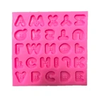 Silicone Bakeware Silicone Hot Sale Alphabet Chocolate Fondant Molds Silicone Letter Molds Bakeware For Cake Decorating