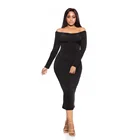 Professional clothing casual women New sexy collarless, long sleeves, pure-colored slim body wrap dress with high quality