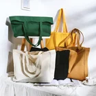 Cheap Lady Shoulder Grocery Foldable Shopping 10 oz Cotton Canvas Tote bags With Custom Printed Logo