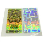 Scratch security gold 3d round oval label maker adhesive custom hologram stickers