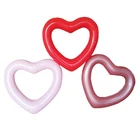Adults Heart Shaped Inflatable Float Swimming Aids Pool Swim Ring Floating Boat Summer Beach Lounger Toys