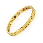 Fashion Wholesale 316L Stainless Steel Men Bracelet Bio Energy Titanium Germanium Magnetic Bracelet