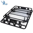 Steel Luggage Rack Luggage Rack JINHUIJU 4x4 Steel Roof Luggage Carrier For Aluminum 163x115CM Roof Rack With LED