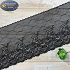 2019 new unique design 22cm Black stretch lace trim