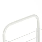 Cart 4 Layers Iron Metal Storage Shelf White Service Cart With 4 Wheels