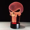 3D LED Color Changing Lamp Skull Multi-colored Bulbing Light Acrylic 3D Illusion Desk Lamp for Kids Halloween Gifts