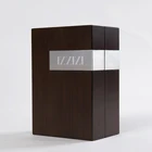 Foldable Storage burgundy custom logo brown jewelry box wooden