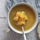 Canned Yellow Peach Diced in Fermanted Mango Juice in Plastic Cup