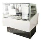 supermarket used gelato case display soft scoop ice cream freezer
