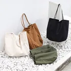 Solid Color Fashionable Promotion High Quality Pure Canvas Tote Bag