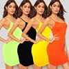 Oem Neon Orange Solid Sexy Club Bodycon Cami Dress Vestidos Fashion Women Clothing Custom Jersey Dress